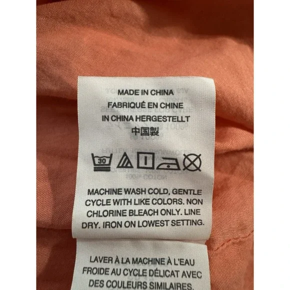 J Crew Skirt Women's 8 Peach Coral Tiered‎ Midi Embroidered Eyelets Cottagecore - Picture 11 of 11